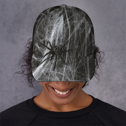 Toy Spiders And Cobweb Print Baseball Cap