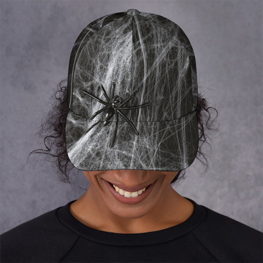 Toy Spiders And Cobweb Print Baseball Cap