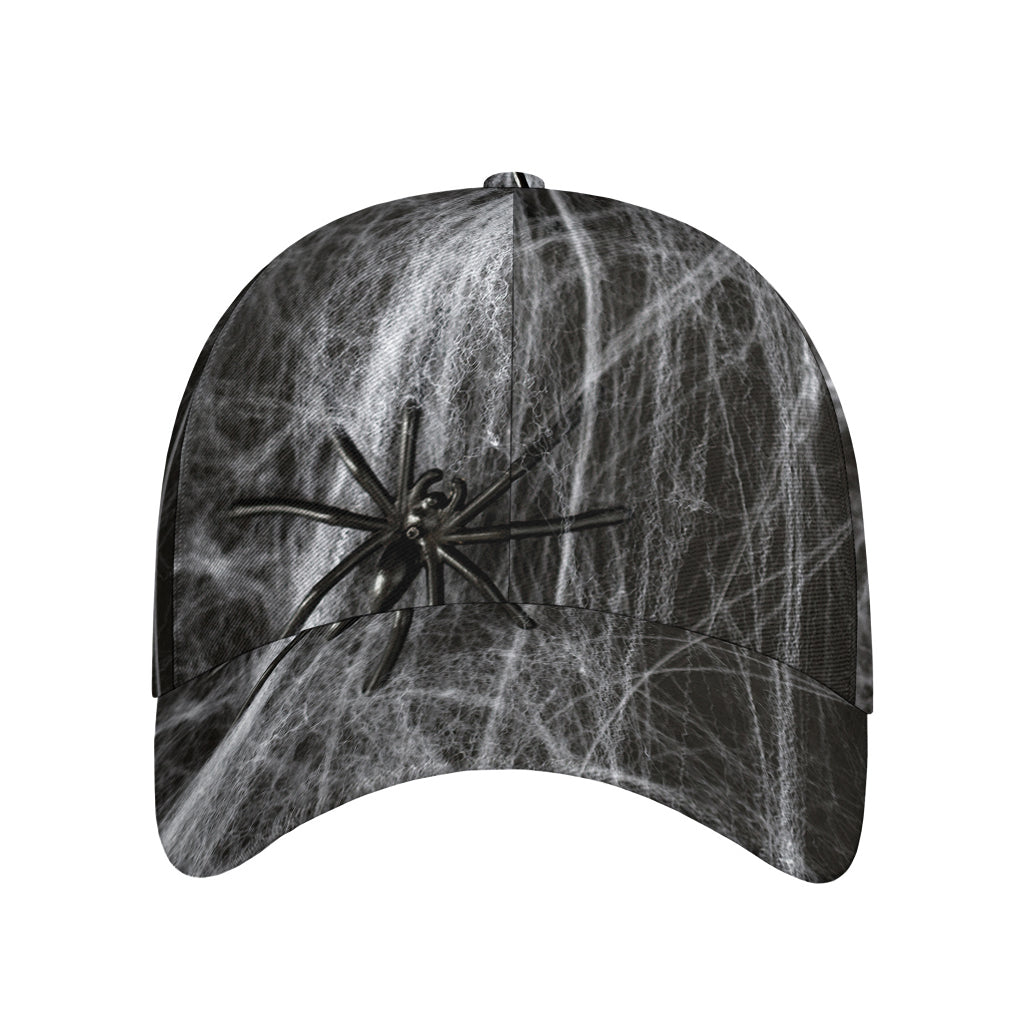 Toy Spiders And Cobweb Print Baseball Cap