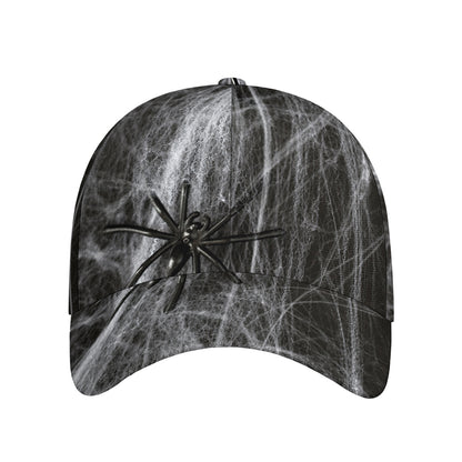 Toy Spiders And Cobweb Print Baseball Cap