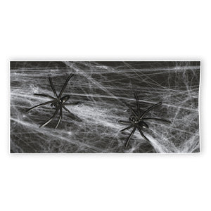 Toy Spiders And Cobweb Print Beach Towel