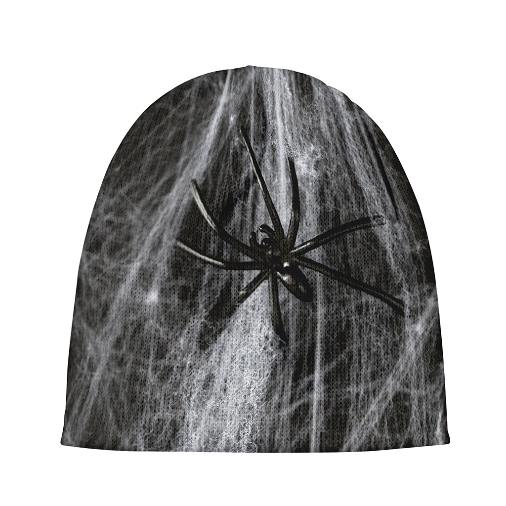 Toy Spiders And Cobweb Print Beanie