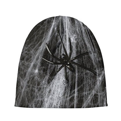 Toy Spiders And Cobweb Print Beanie