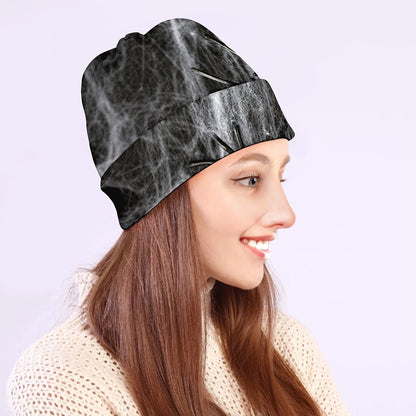 Toy Spiders And Cobweb Print Beanie