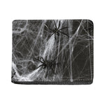 Toy Spiders And Cobweb Print Bifold Wallet