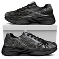 Toy Spiders And Cobweb Print Black Chunky Shoes