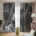 Toy Spiders And Cobweb Print Dimout Pencil Pleat Curtains