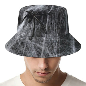 Toy Spiders And Cobweb Print Bucket Hat