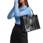 Toy Spiders And Cobweb Print Canvas Tote Bag
