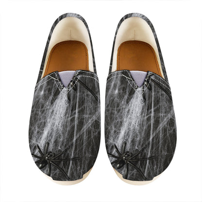 Toy Spiders And Cobweb Print Casual Shoes