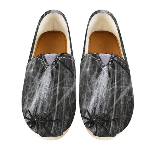 Toy Spiders And Cobweb Print Casual Shoes