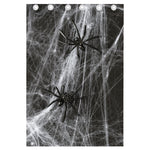 Toy Spiders And Cobweb Print Curtain