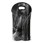 Toy Spiders And Cobweb Print Double Neoprene Wine Tote