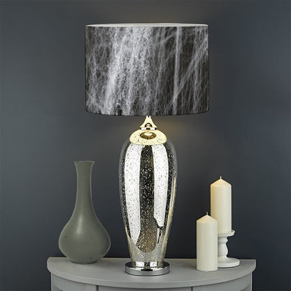 Toy Spiders And Cobweb Print Drum Lamp Shade