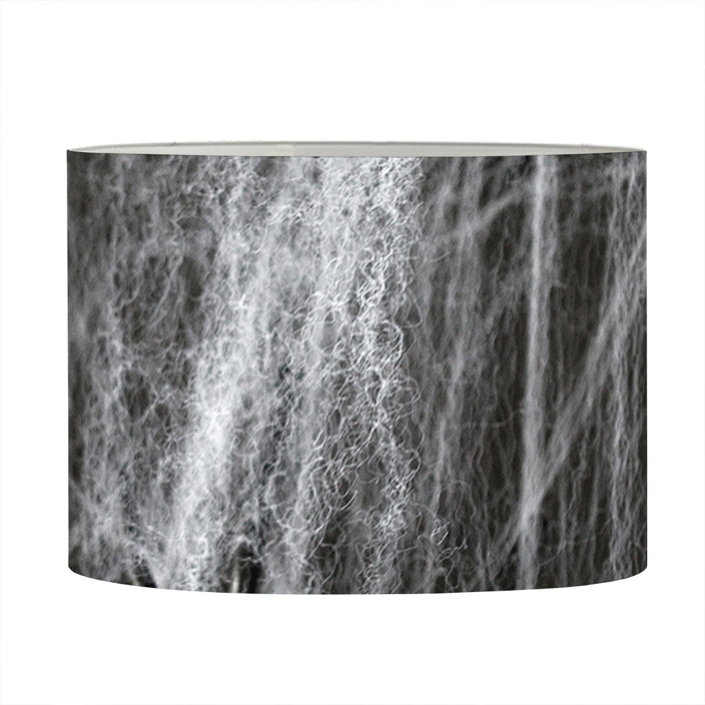 Toy Spiders And Cobweb Print Drum Lamp Shade