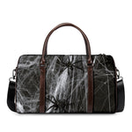 Toy Spiders And Cobweb Print Duffle Bag