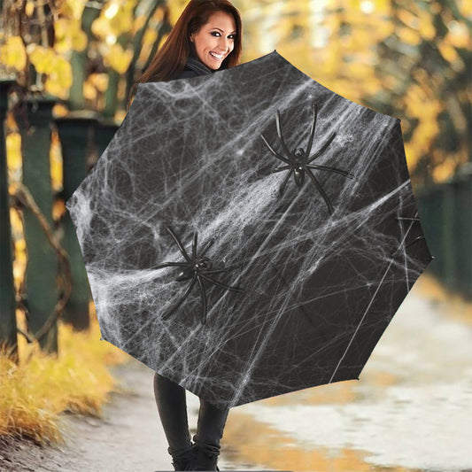 Toy Spiders And Cobweb Print Foldable Umbrella