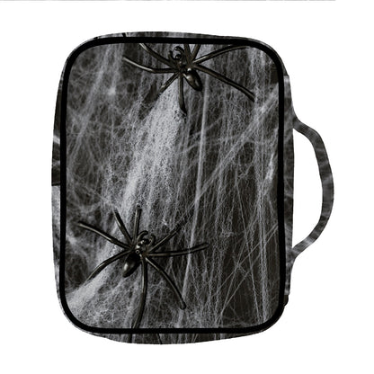 Toy Spiders And Cobweb Print Front Pocket Bible Bag