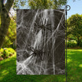 Toy Spiders And Cobweb Print Garden Flag
