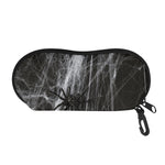Toy Spiders And Cobweb Print Glasses Case