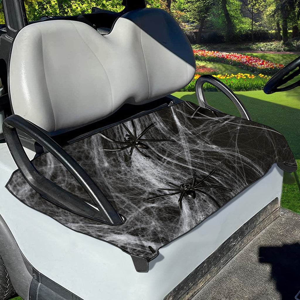 Toy Spiders And Cobweb Print Golf Cart Seat Cover