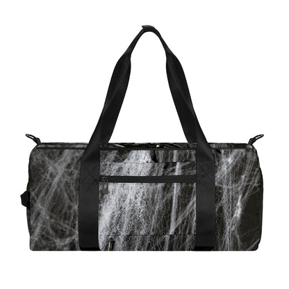 Toy Spiders And Cobweb Print Gym Bag