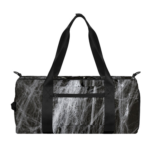 Toy Spiders And Cobweb Print Gym Bag