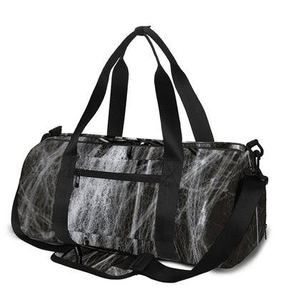 Toy Spiders And Cobweb Print Gym Bag