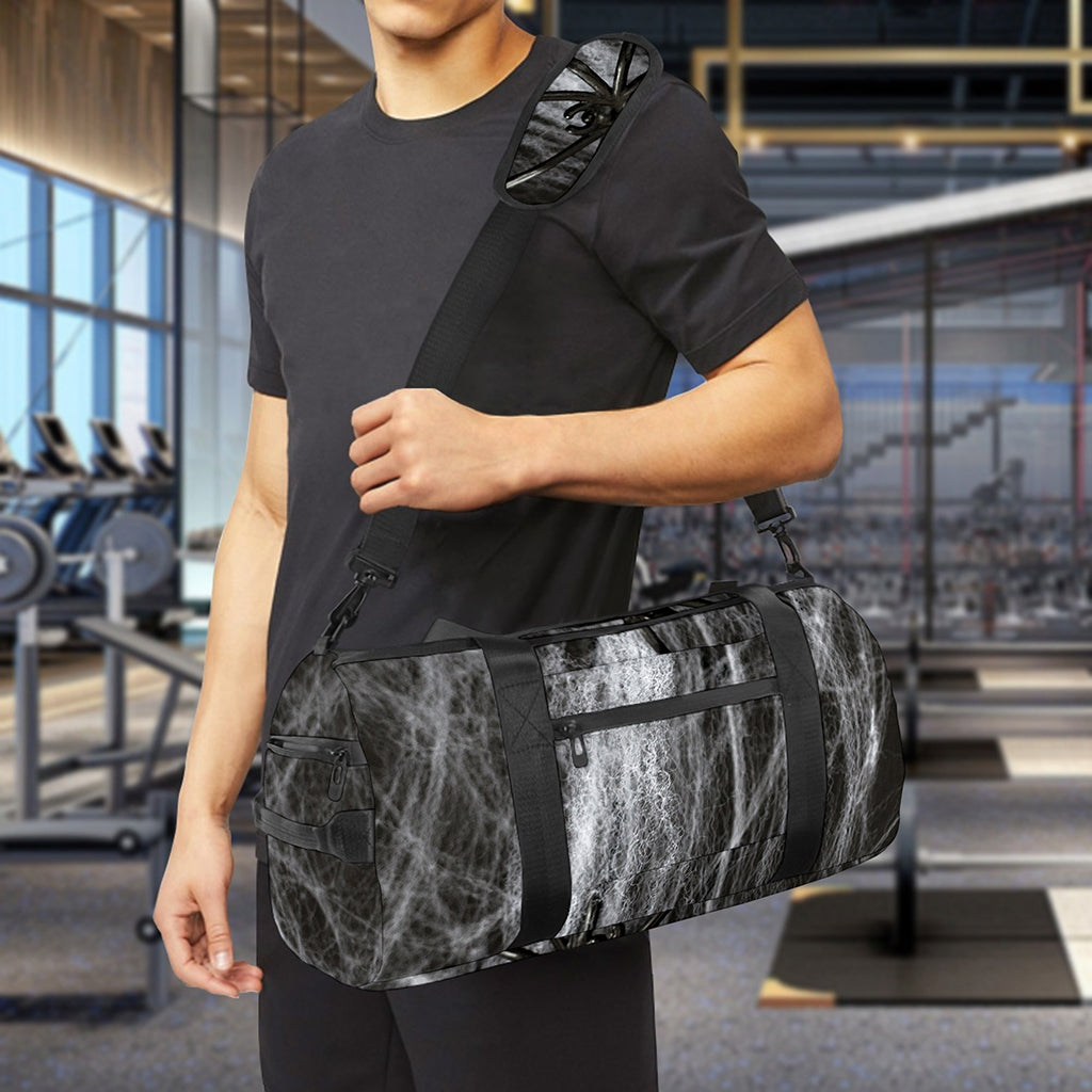 Toy Spiders And Cobweb Print Gym Bag
