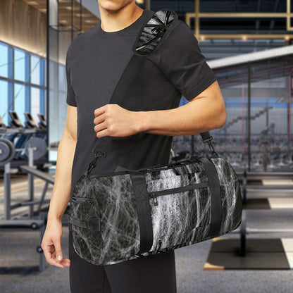 Toy Spiders And Cobweb Print Gym Bag