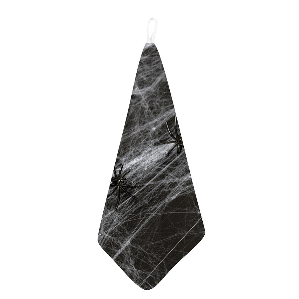 Toy Spiders And Cobweb Print Hand Towel