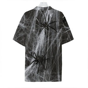 Toy Spiders And Cobweb Print Hawaiian Shirt
