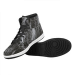 Toy Spiders And Cobweb Print High Top Leather Sneakers