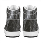 Toy Spiders And Cobweb Print High Top Leather Sneakers