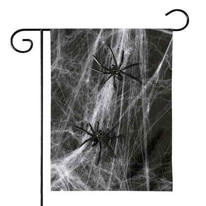 Toy Spiders And Cobweb Print House Flag