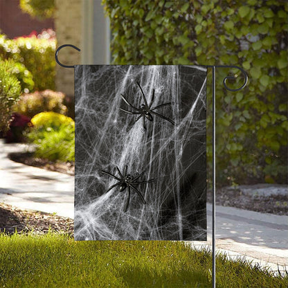 Toy Spiders And Cobweb Print House Flag