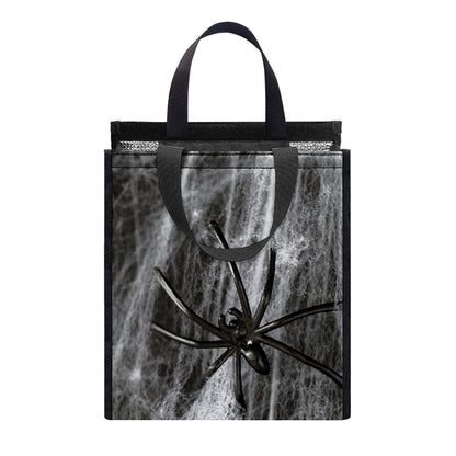 Toy Spiders And Cobweb Print Insulated Lunch Tote