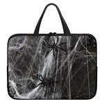 Toy Spiders And Cobweb Print Laptop Sleeve With Handle