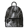 Toy Spiders And Cobweb Print Leather Backpack