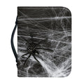 Toy Spiders And Cobweb Print Leather Bible Cover