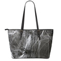 Toy Spiders And Cobweb Print Leather Tote Bag With Zipper