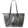 Toy Spiders And Cobweb Print Leather Tote Bag
