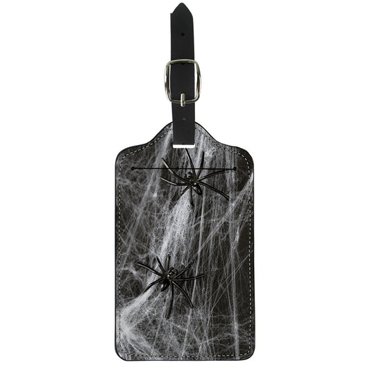 Toy Spiders And Cobweb Print Luggage Tag
