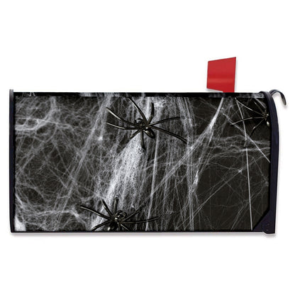 Toy Spiders And Cobweb Print Mailbox Cover