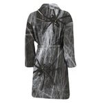 Toy Spiders And Cobweb Print Men's Bathrobe