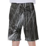 Toy Spiders And Cobweb Print Men's Beach Shorts