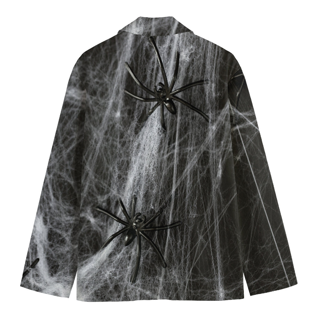 Toy Spiders And Cobweb Print Men's Blazer