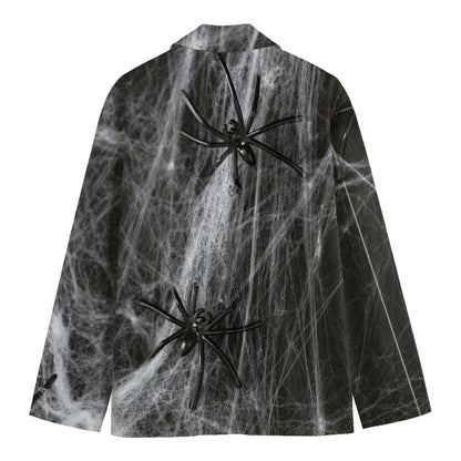 Toy Spiders And Cobweb Print Men's Blazer