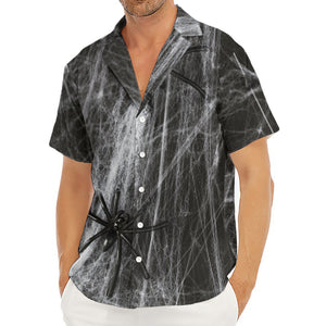 Toy Spiders And Cobweb Print Men's Deep V-Neck Shirt