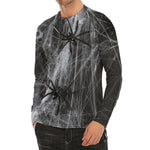 Toy Spiders And Cobweb Print Men's Long Sleeve Rash Guard